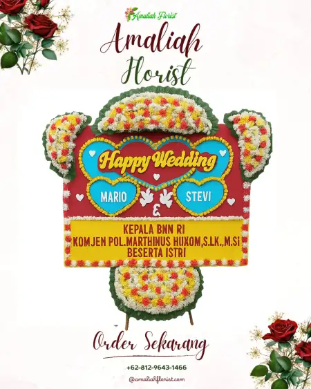 Papan Bunga Pernikahan Sikur
